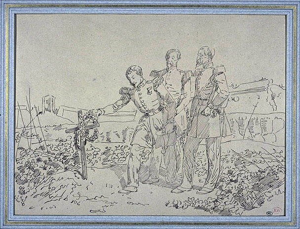 tombe militaire franais  Rome 1849